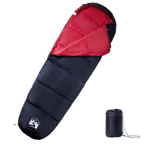 vidaXL Mumienschlafsack, Schlafsack für Erwachsene, Leichtschlafsack für Camping Trekking Reisen Outdoor, Deckenschlafsack für 3 Jahreszeiten von vidaXL