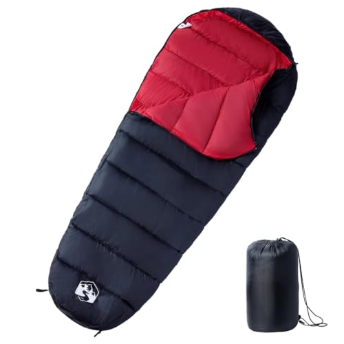 vidaXL Mumienschlafsack, Schlafsack für Erwachsene, Leichtschlafsack für Camping Trekking Reisen Outdoor, Deckenschlafsack für 3 Jahreszeiten von vidaXL
