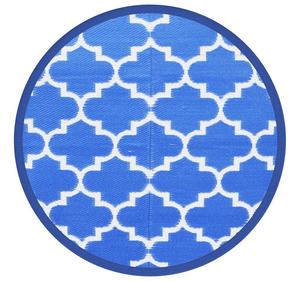 vidaXL Outdoorteppich, BalkonteppichBlau Ø200 cm PP vidaXL Outdoorteppich, BalkonteppichBlau Ø200 cm PP von vidaXL