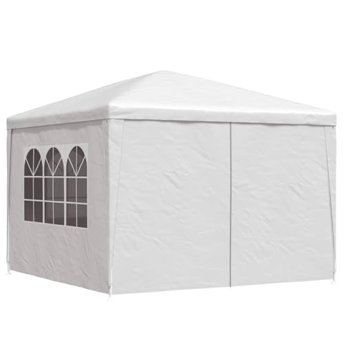 vidaXL Partyzelt 3x3m Weiß Pavillon Gartenzelt Bierzelt Gartenpavillon Zelt vidaXL Partyzelt 3x3m Weiß Pavillon Gartenzelt Bierzelt Gartenpavillon Zelt von vidaXL
