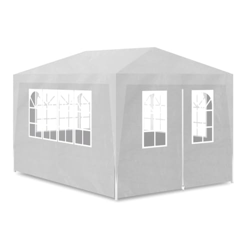 vidaXL Partyzelt 3x4m Weiß Gartenzelt Zelt Festzelt Bierzelt Pavillon Garten vidaXL Partyzelt 3x4m Weiß Gartenzelt Zelt Festzelt Bierzelt Pavillon Garten von vidaXL