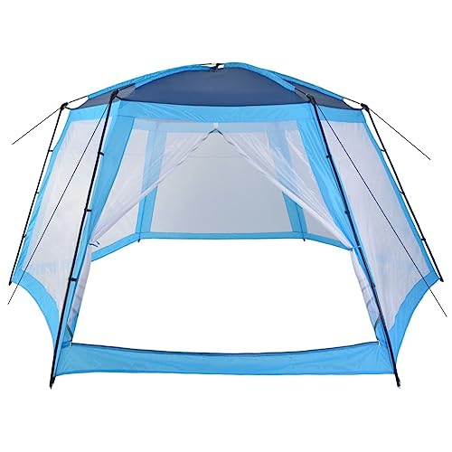 vidaXL Pavillion mit Mesh-Seitenwänden für 300cm Pool Zelt Poolpartyzelt Pooldach Gartenpavillon Aufstellpools Partyzelt Stoff 590x520x250cm Blau vidaXL Pavillion mit Mesh-Seitenwänden für 300cm Pool Zelt Poolpartyzelt Pooldach Gartenpavillon Aufstellpools Partyzelt Stoff 590x520x250cm Blau von vidaXL
