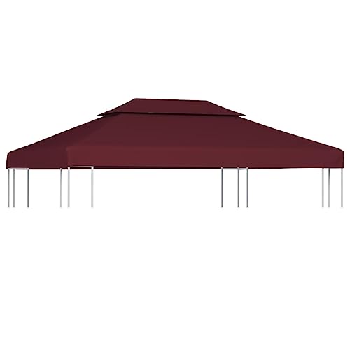 vidaXL Pavillon Ersatzdach 310 g/m² 4x3m Pavillondach Dachplane Ersatzbezug Dach mit Kaminabzug Weinrot vidaXL Pavillon Ersatzdach 310 g/m² 4x3m Pavillondach Dachplane Ersatzbezug Dach mit Kaminabzug Weinrot von vidaXL
