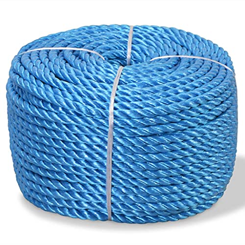 vidaXL Polypropylenseil 10mm 100m Blau Flechtleine Tauwerk Seil Kunststoffseil vidaXL Polypropylenseil 10mm 100m Blau Flechtleine Tauwerk Seil Kunststoffseil von vidaXL