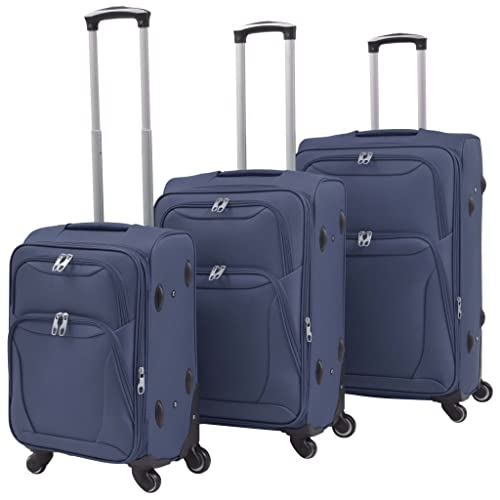 vidaXL Reisekoffer 3-TLG. Stoff 4 Rollen Trolley Koffer Weichgepäck Handgepäck von vidaXL