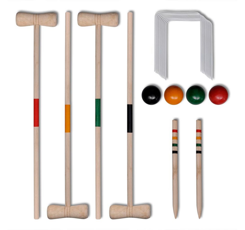 vidaXL Spielzeug-Gartenset Krocket-Set Holz 4 Spieler von vidaXL