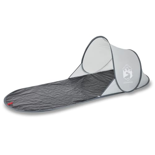 vidaXL Strandzelt, Strandmuschel mit Pop-Up-Design, Sonnenschutz mit offenem Eingang, Zelt Wurfzelt Windschutz, Grau 190T Polyester vidaXL Strandzelt, Strandmuschel mit Pop-Up-Design, Sonnenschutz mit offenem Eingang, Zelt Wurfzelt Windschutz, Grau 190T Polyester von vidaXL