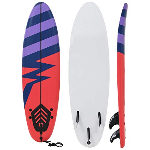 vidaXL Surfbrett 170cm Streifen Stand Up Board Funboard Surfboard Wellenreiter von vidaXL