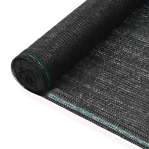 vidaXL Tennisblende Zaunblende Sichtschutz Schattiernetz Windschutz Zaun Schattier Netz Sichtschutznetz Gewebe UV-beständig HDPE 1,6x50 m Schwarz von vidaXL