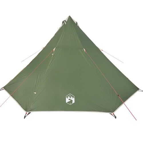 vidaXL Tipi Familienzelt 8 Personen, Campingzelt mit 2 Aufbewahrungstaschen, Wasserdicht Tipizelt mit E-Anschluss, Gartenzelt, Grün 185T Polyester vidaXL Tipi Familienzelt 8 Personen, Campingzelt mit 2 Aufbewahrungstaschen, Wasserdicht Tipizelt mit E-Anschluss, Gartenzelt, Grün 185T Polyester von vidaXL