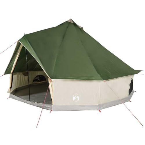 vidaXL Tipi Familienzelt 12 Personen, Campingzelt mit Netzwände, Wasserdicht Tipizelt mit E-Anschluss, Gartenzelt, Grün 185T Polyester vidaXL Tipi Familienzelt 12 Personen, Campingzelt mit Netzwände, Wasserdicht Tipizelt mit E-Anschluss, Gartenzelt, Grün 185T Polyester von vidaXL