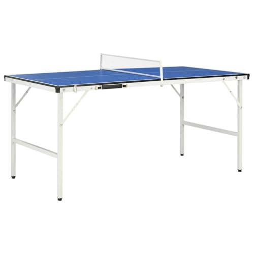 vidaXL Tischtennisplatte 5-Fuß mit Netz integriertem Griff Zusammenklappbar Tischtennistisch Spieltisch Indoor 152x76x66cm Blau MDF Stahl vidaXL Tischtennisplatte 5-Fuß mit Netz integriertem Griff Zusammenklappbar Tischtennistisch Spieltisch Indoor 152x76x66cm Blau MDF Stahl von vidaXL
