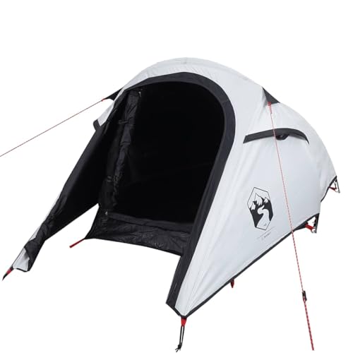 vidaXL Tunnel Campingzelt 2 Personen, Tunnelzelt mit Steckverbindungssystem, Wurfzelt mit Netzwände Überzelt, Zelt, Weiß Dunkel 185T Polyester vidaXL Tunnel Campingzelt 2 Personen, Tunnelzelt mit Steckverbindungssystem, Wurfzelt mit Netzwände Überzelt, Zelt, Weiß Dunkel 185T Polyester von vidaXL