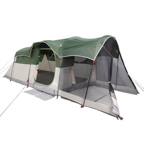 vidaXL Tunnel Familienzelt 8 Personen, Campingzelt mit Steckverbindungssystem, Wasserdicht Tunnelzelt mit E-Anschluss, Gruppenzelt, Grün 185T Polyester vidaXL Tunnel Familienzelt 8 Personen, Campingzelt mit Steckverbindungssystem, Wasserdicht Tunnelzelt mit E-Anschluss, Gruppenzelt, Grün 185T Polyester von vidaXL