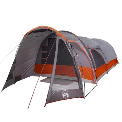 vidaXL Tunnel Familienzelt 8 Personen, Campingzelt mit Steckverbindungssystem, Wasserdicht Tunnelzelt mit E-Anschluss, Gruppenzelt, Grau 185T Polyester vidaXL Tunnel Familienzelt 8 Personen, Campingzelt mit Steckverbindungssystem, Wasserdicht Tunnelzelt mit E-Anschluss, Gruppenzelt, Grau 185T Polyester von vidaXL