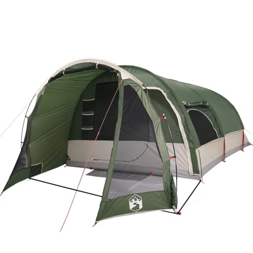 vidaXL Tunnel Familienzelt 8 Personen, Campingzelt mit Steckverbindungssystem, Wasserdicht Tunnelzelt mit E-Anschluss, Gruppenzelt, Grün 185T Polyester vidaXL Tunnel Familienzelt 8 Personen, Campingzelt mit Steckverbindungssystem, Wasserdicht Tunnelzelt mit E-Anschluss, Gruppenzelt, Grün 185T Polyester von vidaXL