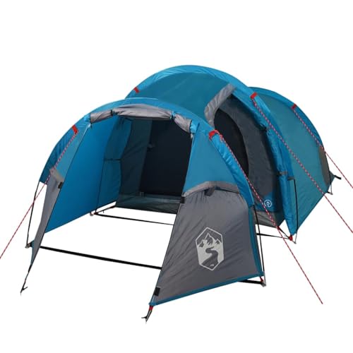 vidaXL Tunnelzelt, Campingzelt für 3 Personen Wasserdicht, Outdoor Zelt mit Abnehmbarem Überzelt, Trekkingzelt Familienzelt Camping, Blau vidaXL Tunnelzelt, Campingzelt für 3 Personen Wasserdicht, Outdoor Zelt mit Abnehmbarem Überzelt, Trekkingzelt Familienzelt Camping, Blau von vidaXL