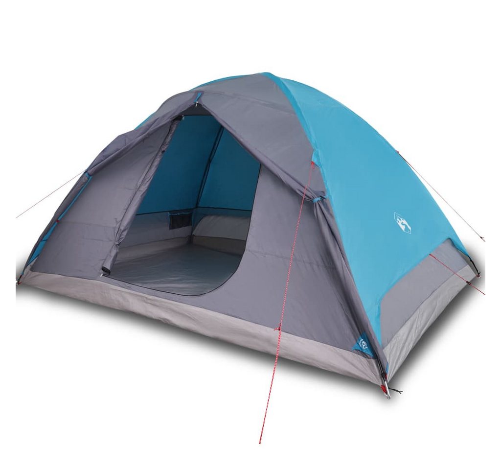 vidaXL Vorzelt Campingzelt 6 Personen Blau Verdunkelungsstoff Wasserfest, (1 tlg) von vidaXL