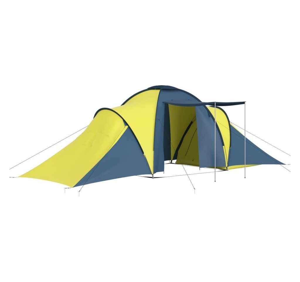 vidaXL Kuppelzelt Campingzelt 6 Personen Blau und Gelb, (1 tlg) von vidaXL