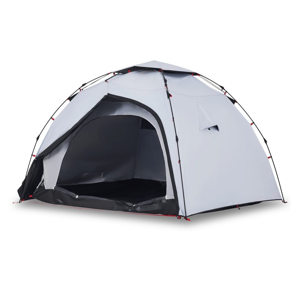 vidaXL Vorzelt Kuppel-Campingzelt 4 Personen Weiß Verdunkelt Quick Release, (1 tlg) von vidaXL