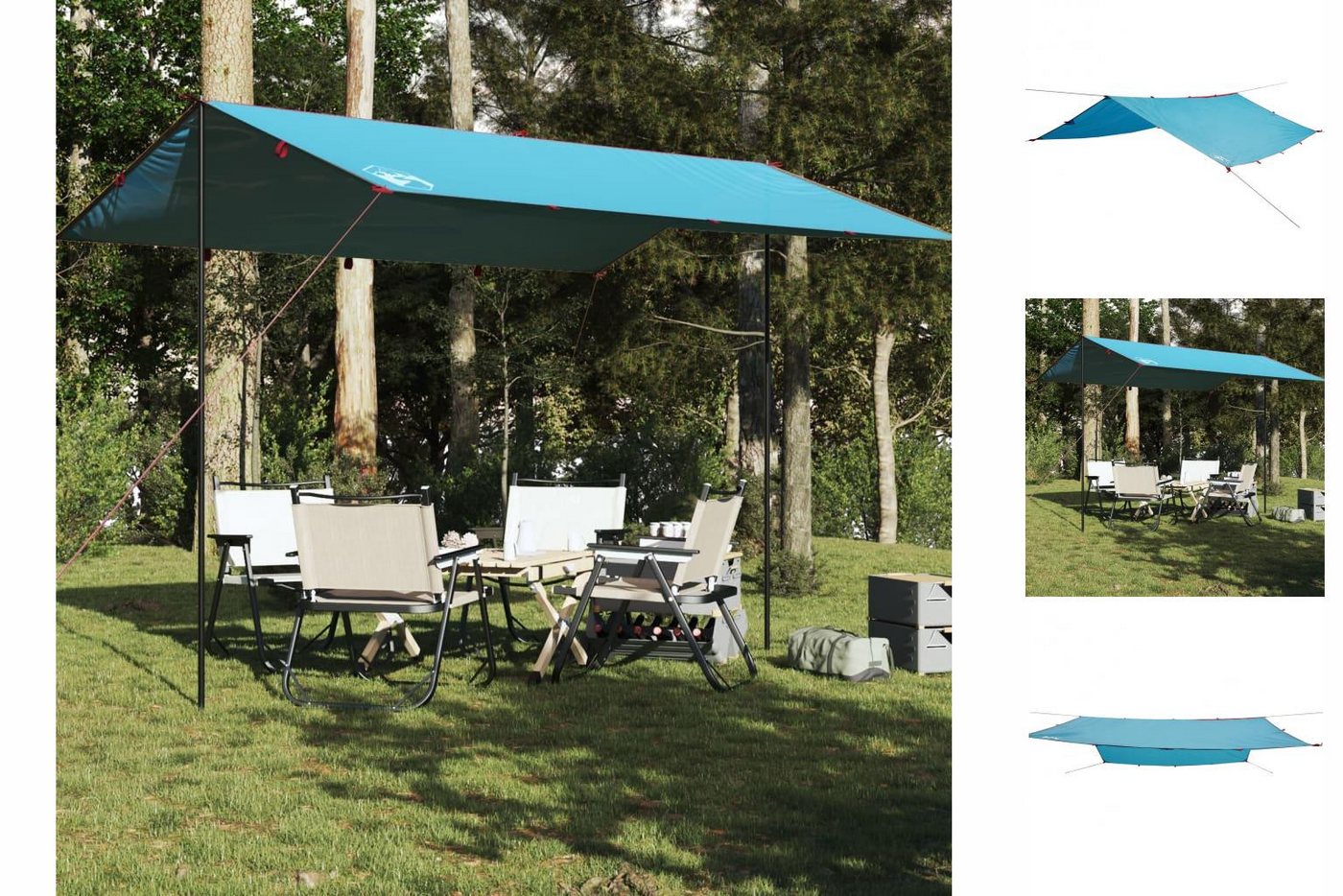 vidaXL Vorzelt Tarp Blau 400x294 cm Wasserdicht von vidaXL