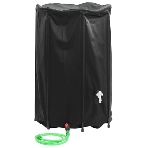 vidaXL Wassertank mit Wasserhahn, Regenwassertank mit ABS-Auslassventil Wasserschläuchen, Regentonne mit Zwei-Wege-Reißverschluss, Faltbar Schwarz 1000L PVC vidaXL Wassertank mit Wasserhahn, Regenwassertank mit ABS-Auslassventil Wasserschläuchen, Regentonne mit Zwei-Wege-Reißverschluss, Faltbar Schwarz 1000L PVC von vidaXL