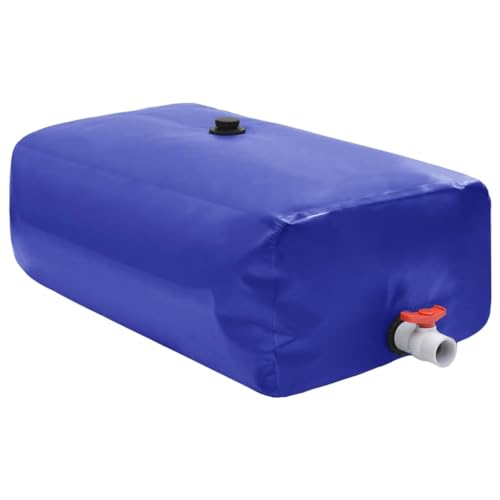 vidaXL Wassertank mit Wasserhahn, Regenwassertank mit Wasserschläuchen, Regentonne für die Aufbewahrung von Nichttrinkwasser, Faltbar Blau 1500L PVC vidaXL Wassertank mit Wasserhahn, Regenwassertank mit Wasserschläuchen, Regentonne für die Aufbewahrung von Nichttrinkwasser, Faltbar Blau 1500L PVC von vidaXL