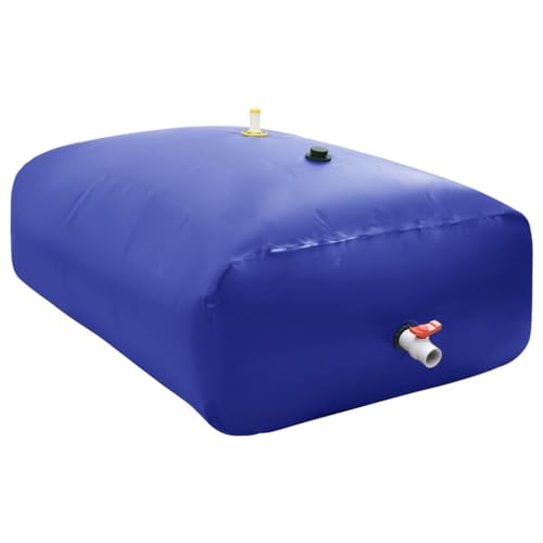 vidaXL Wassertank mit Wasserhahn, Regenwassertank mit Wasserschläuchen, Regentonne für die Aufbewahrung von Nichttrinkwasser, Faltbar Blau 3000L PVC vidaXL Wassertank mit Wasserhahn, Regenwassertank mit Wasserschläuchen, Regentonne für die Aufbewahrung von Nichttrinkwasser, Faltbar Blau 3000L PVC von vidaXL