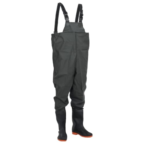 vidaXL Wathose mit Stiefeln, Anglerhose Wasserfest Verstellbar, Angelhose für Angler Jäger Landwirte, Teichhose, Dunkelgrün Größe 39 vidaXL Wathose mit Stiefeln, Anglerhose Wasserfest Verstellbar, Angelhose für Angler Jäger Landwirte, Teichhose, Dunkelgrün Größe 39 von vidaXL