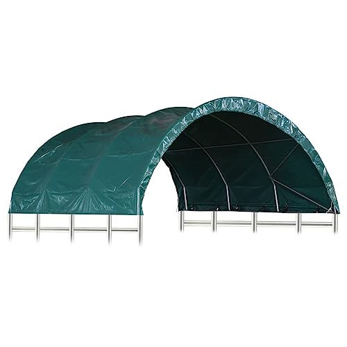 vidaXL Weidezelt Wasserfest Weidehütte Offenstall Weide Unterstand Weideunterstand Schafe Pferde Kühe Stall Shelter PVC 3,7x3,7m Grün vidaXL Weidezelt Wasserfest Weidehütte Offenstall Weide Unterstand Weideunterstand Schafe Pferde Kühe Stall Shelter PVC 3,7x3,7m Grün von vidaXL