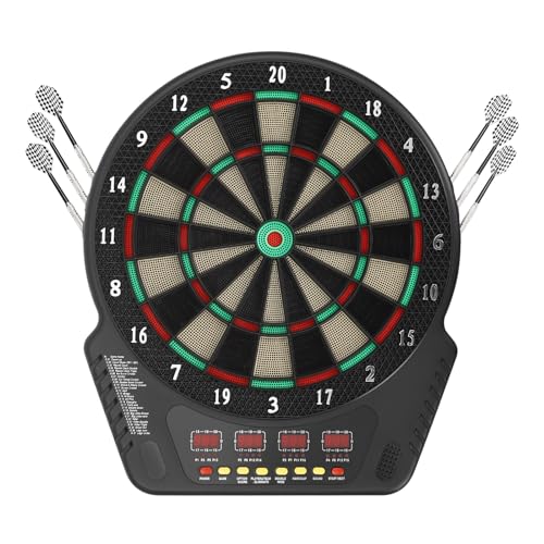 vinnyooc Elektronische Dartscheibe Innovative Dartmaschine mit 6 Darts, 24 Dartköpfe, Zubehör Dart für 1 bis 6 Spieler vinnyooc Elektronische Dartscheibe Innovative Dartmaschine mit 6 Darts, 24 Dartköpfe, Zubehör Dart für 1 bis 6 Spieler von vinnyooc