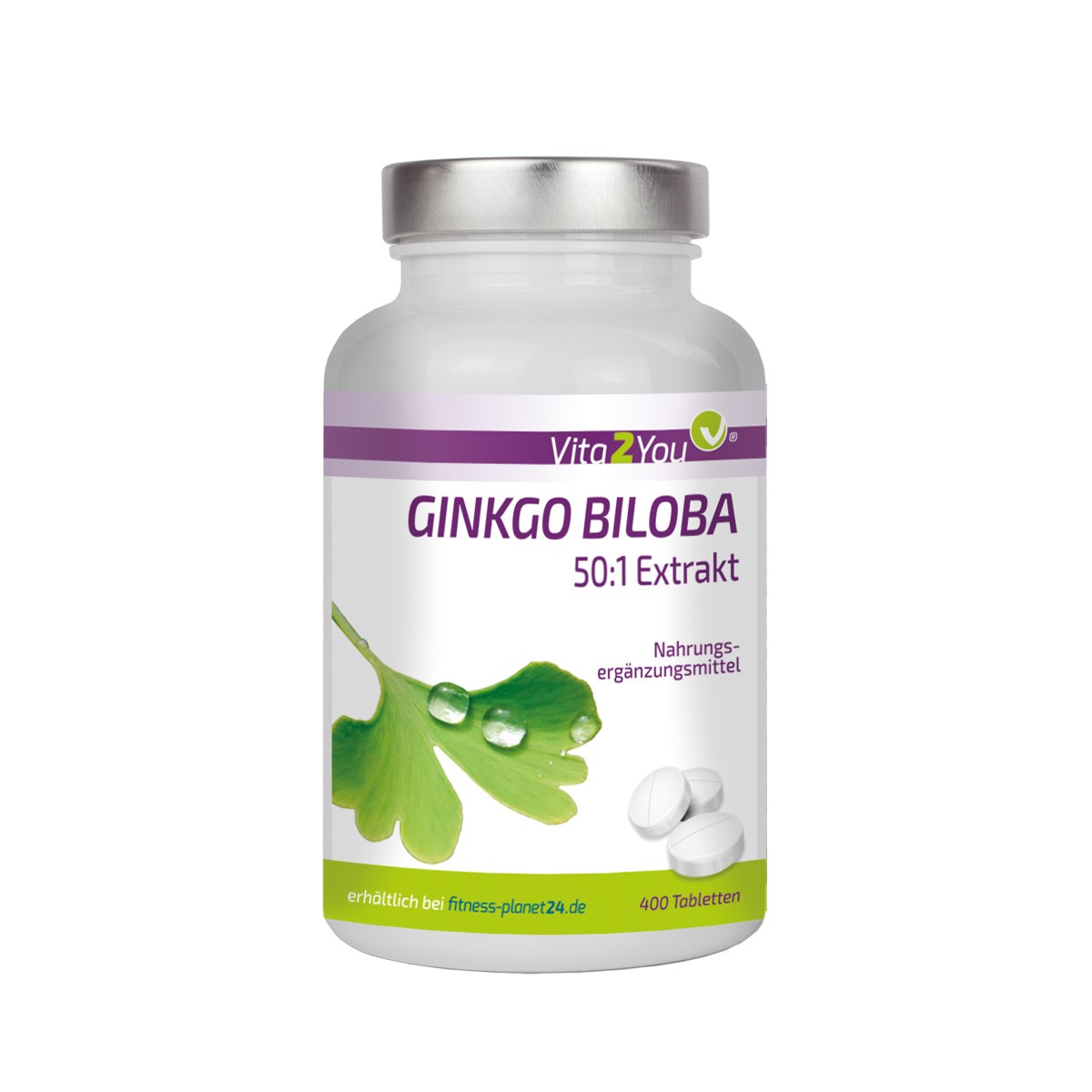 Vita2You Ginkgo Biloba 3950mg - 400 Tabletten - Flavonglykoside + Terpenlacto... von vita2you
