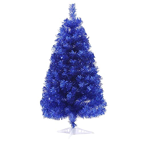 Weihnachtsbaum Leichter Tischweihnachtsbaum mit Ständer für kleine Orte, Weihnachtsdekoration, PVC-Tannenbaum, kleiner Weihnachtsbaum, mehrfarbiger künstlicher Weihnachtsbaum, Marineblau, 90 cm, für von vkeid