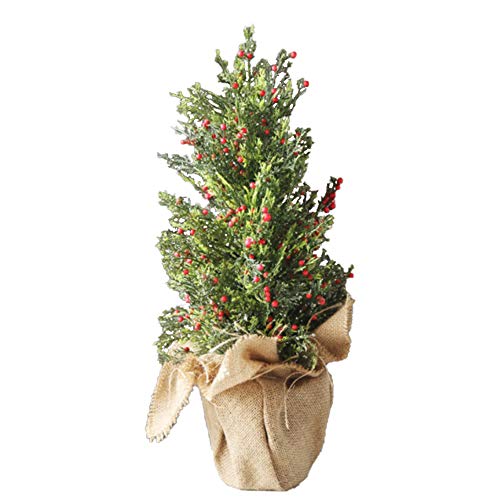 Weihnachtsbaum PVC – Zypresse, Kleiner roter Obst-Weihnachtsbaum (30 cm, 45 cm), Schneebaumdekoration, Weihnachten, Desktop-Dekorationsbaum, verwendet für Home-Office-Einkäufe (Größe: A+B) Atmosphäre von vkeid