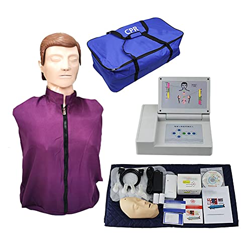 vkeid CPR-Puppe-Trainer-Set, menschliches anatomisches Modell mit Display-Controller, mittlerer Hautton, für das Training der Pflegefähigkeiten des Arztes von vkeid