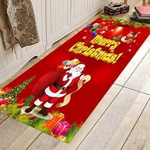 vkeid Frohe Weihnachten Matten Frohe Weihnachten Willkommen Fußmatten Indoor Hause Teppiche Dekor Für Wohnzimmer Schlafzimmer Weihnachten Teppich, Weihnachten Bereich Teppich-G 60 * 180 cm von vkeid