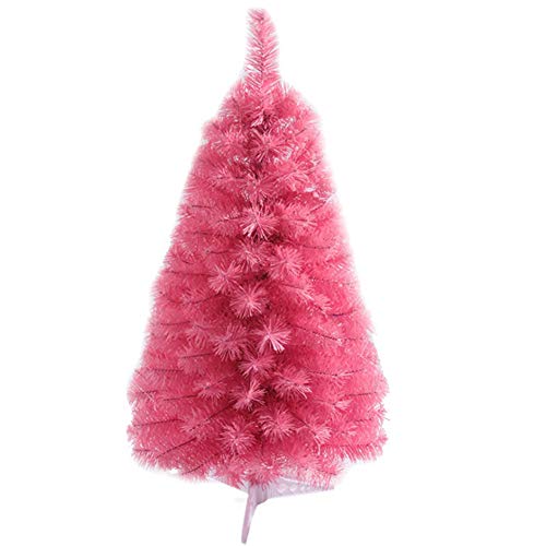 vkeid Künstlicher Mini-Weihnachtsbaum in Rosa – PET + PVC usw., verschlüsselter Weihnachtsbaum, automatischer Weihnachtsbaum, flammhemmend, Klassische realistische natürliche Zweige (Größe: 90 cm), von vkeid