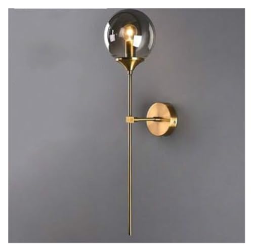 vkeid Moderne Wandlampe aus Glas, kreative goldene Wandlampen, runde nordische Beleuchtungsvorrichtung, für Zuhause, Nachttisch, Wohnzimmer, Küche, Dekoration, Lichter, Wandlampen von vkeid