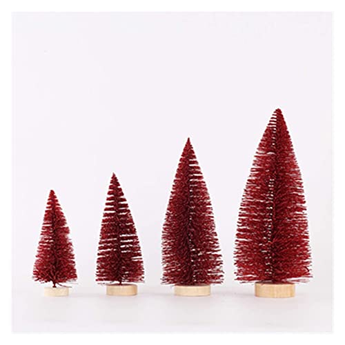 vkeid Weihnachtsbaum-Sisal-Flaschenbürste, kleine künstliche Kiefer, Zeder, Mini-Sisal-Flaschenbürste, Weihnachtsbaum, Weihnachtsmann, Weihnachtsbaum (Rosa, 25 cm), das Neue von vkeid