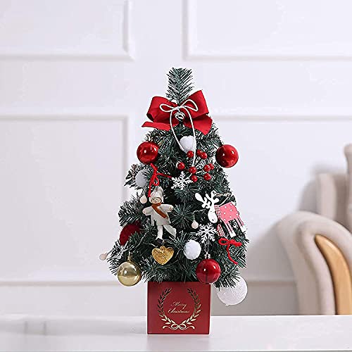 vkeid Weihnachtsbaum-Weihnachtsdekoration, Tannennadeln, beflockter Deko-Baum, Tisch-Mini-Weihnachtsbaum-Set für Büro, Weihnachtsbaum (A 20 cm), das Neue von vkeid