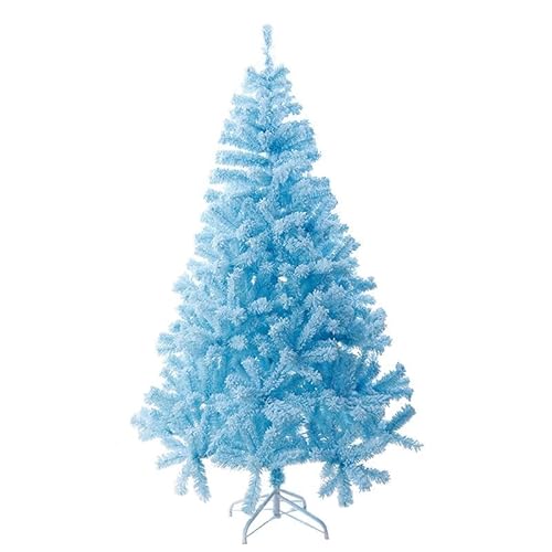 vkeid ZHEYANG Künstlicher Weihnachtsbaum, 120 cm – 400 cm, Dekoration für Zuhause, Büro, Party, mit stabilem Metallständer, Blau (Größe: 210 cm) von vkeid