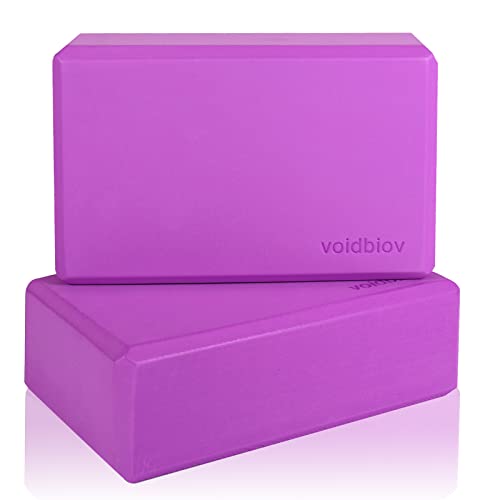 voidbiov Yoga blöcke 2er Set 9 "x6 x3, Stabil rutschfest Eva Schaumstoff, Bietet Unterstützung und Stabilität für Joga Fitness Meditation von voidbiov