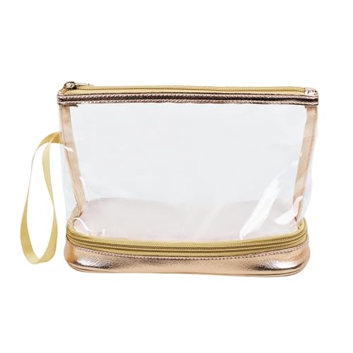 Kosmetiktasche Transparenter Flüssigkeit Aufbewahrungsbeutel, Multifunktionale Doppellagige Schminktasche, wasserdichte Make-up-Tasche Für Flugreisen/Fit von weiting