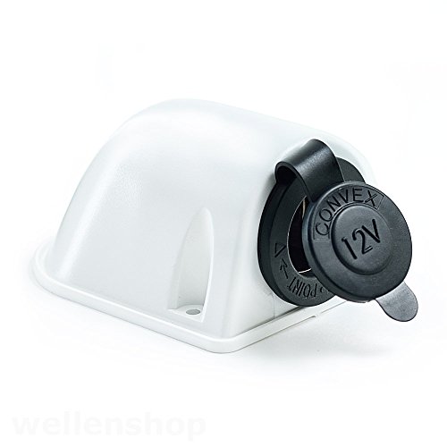 wellenshop 12V Aufbau Steckdose Zigarettenanzünder wasserdicht Weiß wellenshop 12V Aufbau Steckdose Zigarettenanzünder wasserdicht Weiß von wellenshop