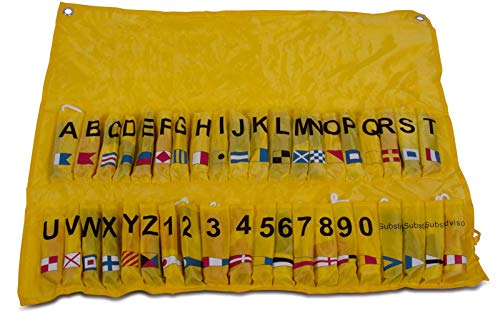 Internationales Signal-Flaggen-Alphabet 40-teilig Nylon mit gelber Tasche Flaggensatz Flaggenset von wellenshop