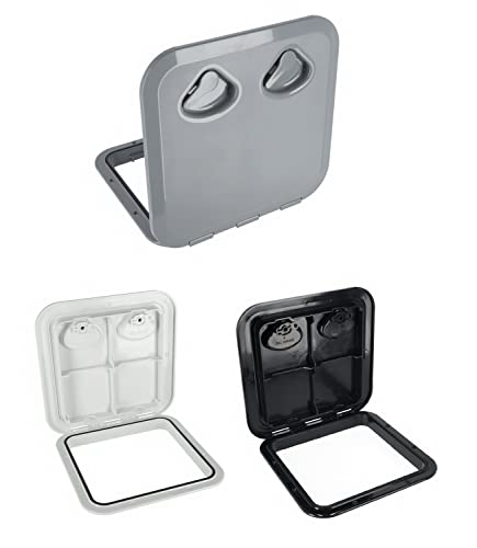 Nuova Rade Inspektionsluke 370 x 375 mm, Inspektionsdeckel Weiß, Grau & Schwarz, wasserdichte Decksluke für Boot Caravan Wohnmobil Wohnwagen Größe Weiß abschließbar Nuova Rade Inspektionsluke 370 x 375 mm, Inspektionsdeckel Weiß, Grau & Schwarz, wasserdichte Decksluke für Boot Caravan Wohnmobil Wohnwagen Größe Weiß abschließbar von wellenshop