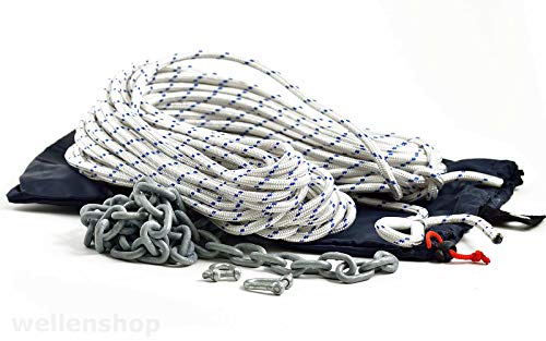 wellenshop Ankerleine Ankerseil 30 m Ø10 mm mit Kettenvorlauf Verzinkt & Kausch 2 Schäkel inkl. Kunststoff-Beutel 4,4 kg wellenshop Ankerleine Ankerseil 30 m Ø10 mm mit Kettenvorlauf Verzinkt & Kausch 2 Schäkel inkl. Kunststoff-Beutel 4,4 kg von wellenshop