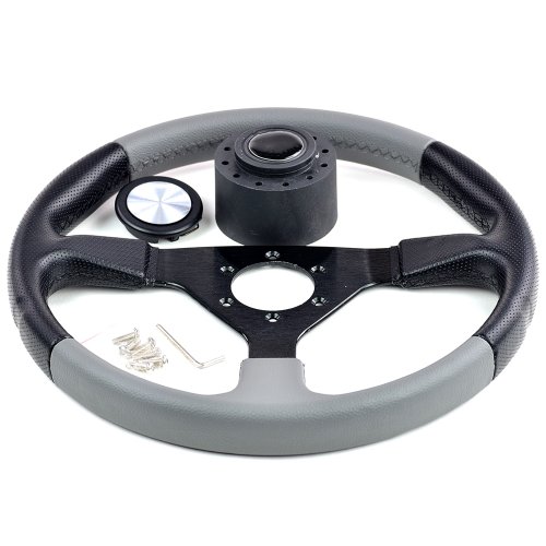 wellenshop Bootslenkrad Steuerrad + Nabe 3 Speichen Ø 350 mm Schwarz/Grau wellenshop Bootslenkrad Steuerrad + Nabe 3 Speichen Ø 350 mm Schwarz/Grau von wellenshop