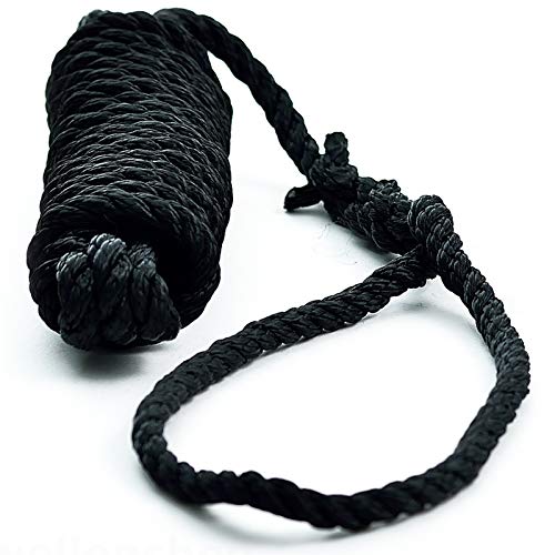 wellenshop Festmacher-Leine mit Auge Schwarz Länge 4 m Durchmesser ∅ 8 mm Polyester Schwimmfähig Seil Leine Anlegeleine wellenshop Festmacher-Leine mit Auge Schwarz Länge 4 m Durchmesser ∅ 8 mm Polyester Schwimmfähig Seil Leine Anlegeleine von wellenshop