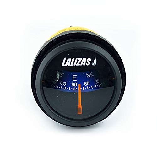 Wellenshop LALIZAS Kompass Einbaukompass Bootskompass Kunststoff 10° Skalierung Beleuchtet Blau 12 V Beleuchtung Grün von wellenshop